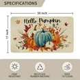 thumbnail image 3 of Hello Pumpkin Fall Door Mat 17x30Inch, Fall Blue Pumpkin Maple Leaf Doormat, Indoor Outdoor Entry Floor Mat Non-Slip Welcome Party Thanksgiving Decor Mat, 3 of 6