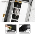 thumbnail image 5 of Outdoor 2 Story Wooden Rabbit Hutch with 2 Openable Asphalt Roofs, Indoor Guinea Pig Hideout with Wire Mesh and Tray,Black with White, 5 of 8