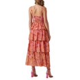 thumbnail image 4 of Womens Slip Layered Maxi Dress Floral Sleeveless Backless Beach Hawaiian Split Slit Long Dress, 4 of 5