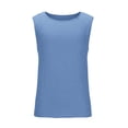 thumbnail image 4 of Hvogkswy Tank Tops Men Solid Color Sleeveless Crew Neck T-shirts Soft Loose Comfortable Outdoor Running Workout Summer Casual Shirts, 4 of 7
