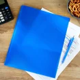 thumbnail image 6 of (32 pack) Pen+Gear Blue 3-Prong 2-Pocket Poly Folder, 6 of 6