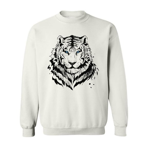 Blue Eyed Tiger. Sweatshirt Men -Image by Shutterstock, Male x-Large