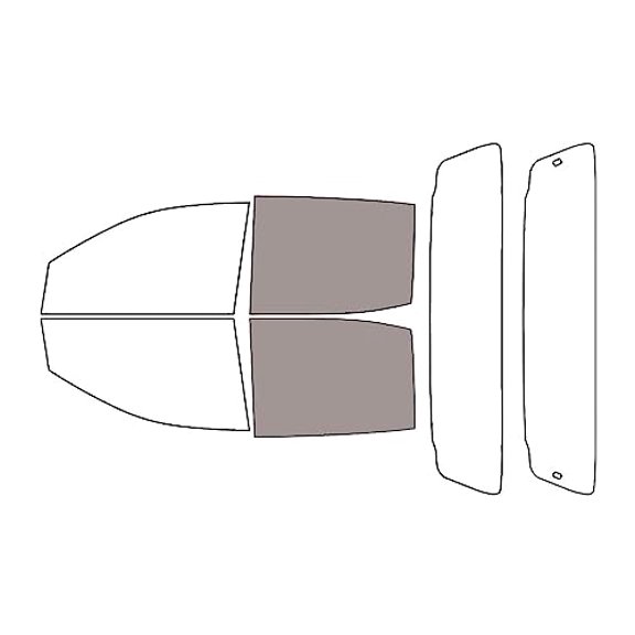Rvinyl Window Tint Kit Compatible with Ford Ranger 2019-2023 (4 Door SuperCrew) - Back Precut Kit -