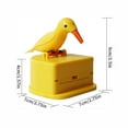 thumbnail image 4 of Toothpick Box Toothpick Storage Case Automatic Dispenser Bird Shape ABS Plastic Holder, Yellow, 4 of 7
