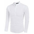 thumbnail image 3 of COOFANDY Men's Cotton Linen Henley T-Shirt Long Sleeve Hippie Casual Beach Tops, 3 of 7