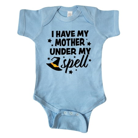 

Inktastic I Have My Mother Under My Spell with Cute Witch Hat Gift Baby Boy or Baby Girl Bodysuit