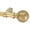 Royal Gold, variant on 1" Diameter Telescoping Single Window Treatment Curtain Rod, 48" to 84", Fuso Finial, Royal Gold Finish
