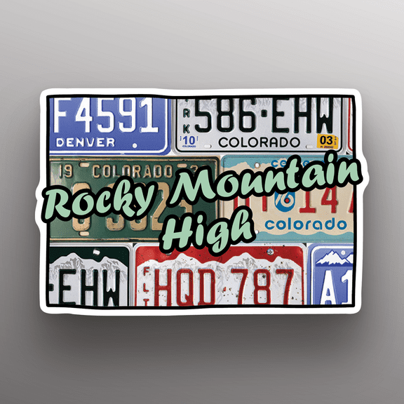 Rocky Mountain High  Colorado  State Shape  Great Gift IdeaSingle 5 Inch Magnet  Made in The USA  Car Auto Tool Box RefrigeratorMagnet S11832