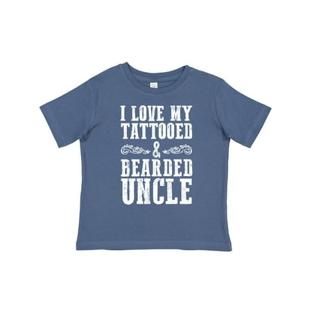

Inktastic I Love My Tattooed & Bearded Uncle Gift Toddler Boy Girl T-Shirt