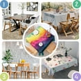 thumbnail image 4 of Colorful Tie Dye Wave Pattern Square Tablecloth,Waterproof Square Table Cover,Wipeable Spillproof Washable Table Cover for Home Kitchen Party Decor 42"X42"(107x107cm), 4 of 6