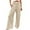 Beige-1, variant on Womens Casual Palazzo Pants Solid Color Baggy Wide Leg Pants With Pockets Ladies Autumn Everyday Trousers,M