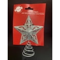 thumbnail image 3 of Silver Glitter Miniature 5 Point Star Tree Topper 4 x 4.75 in, 3 of 4