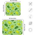 thumbnail image 3 of SKYSONIC Avocado Pattern Green Fruits Dish Drying Mat Kitchen Drying Pad Dish Draining Mat Dish Rack Drainer Pad 16 x 18, 3 of 6