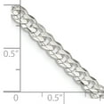thumbnail image 5 of 925 Sterling Silver High Polished 4.5mm Solid Concave Beveled Curb Chain w/ Lobster Clasp - 24", 5 of 7