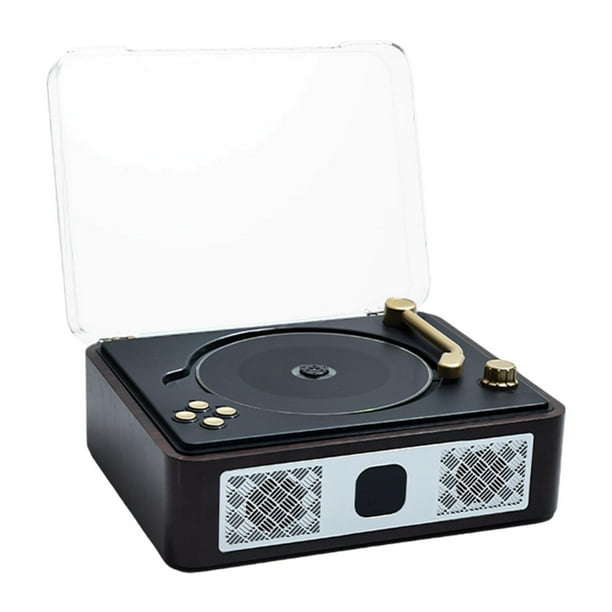 Reproductor de discos de vinilo, dispositivo para escuchar música, altavoz multifuncional de 5 V /2 a y 100 Hz, reproductor de tocadiscos Marrón