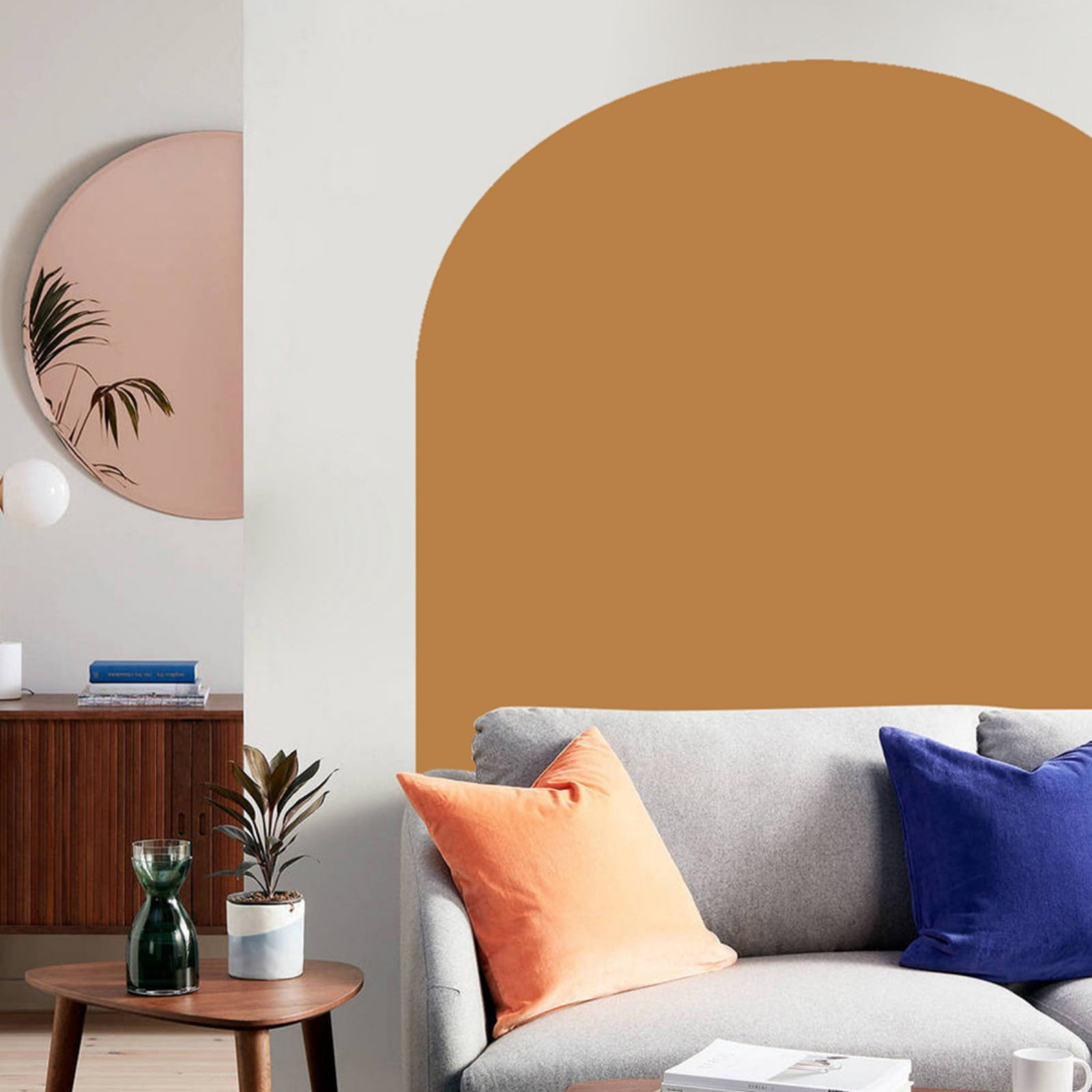 Boho Arch Wall Decals Decor, Premium Modern Tall Arch Wall Stickers Removable, Peel and Stick Boho Headboard Rent Friendly Wall DIY Art Murals for Bedroom Living Room