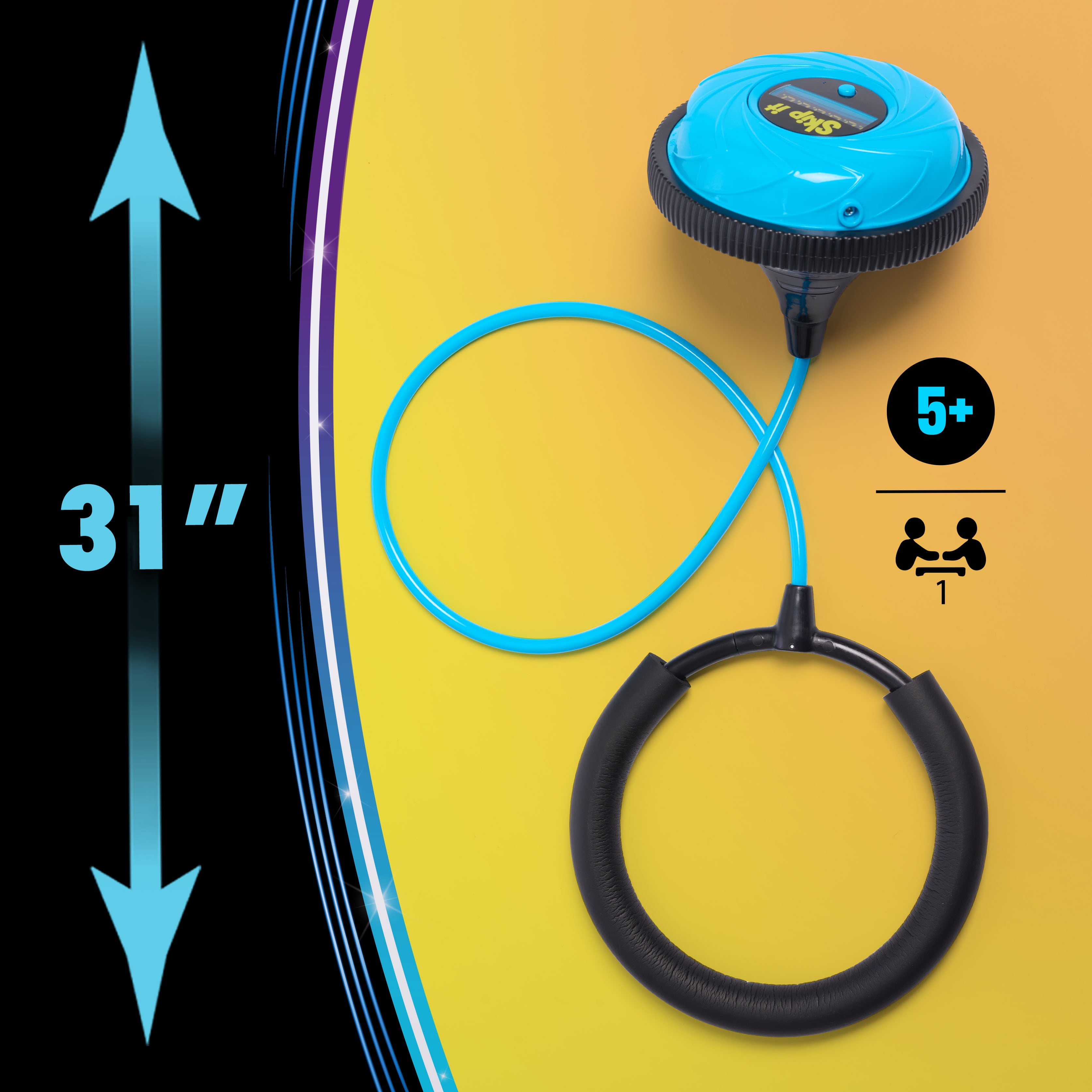 Skip It Retro Outdoor Toy, Light Up Ball and Digital Counter, Blue, Boys and Girls, Ages 5 and up
