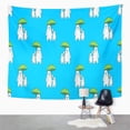 thumbnail image 2 of UFAEZU Bear Polar Umbrella Pattern Arctic Baby Cartoon Buffalo Wall Art Hanging Tapestry Home Decor for Living Room Bedroom Dorm 51x60 inch, 2 of 2