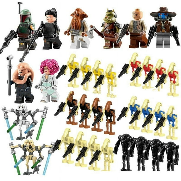 ModiBricks 34 Piezas Figuras de Bloques de Construcción Ninja, Set de Mini Figuras de Cazadores Recompensa Robot para Niños