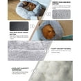 thumbnail image 2 of Cat Bed for Indoor Cats,Dog Beds for Small Dogs, Dinosam Small Dog Bed, Soft Long Plush Cushion Washable Pet Bed ,Self-Warming Square Cat Bed Anti-Slip Bottom Cushion (22 x 18 x 8 inch, Gray), 2 of 11