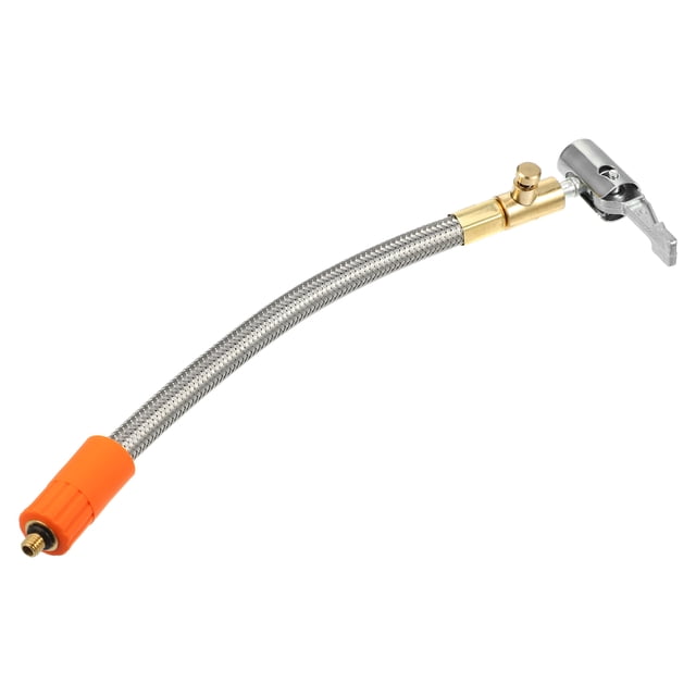Adaptador de manguera de inflado de neum?ticos Flexible de 9,8 ", mandril de aire de tama?o de rosca M6 con manguera para v?lvula de neum?tico est?ndar, rosca fina con v?lvula de liberaci?n de aire, 1 Uds. Unique Bargains mandriles para neumáticos de automóviles