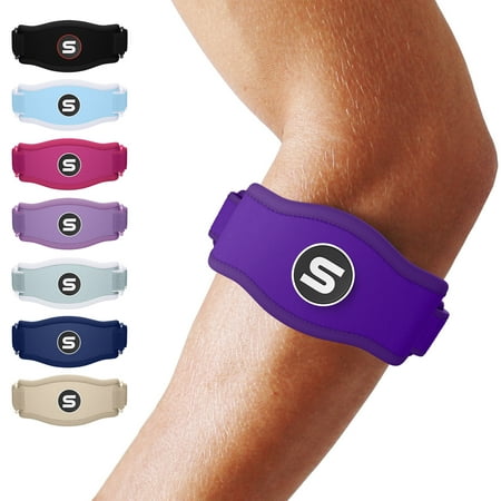 Sleeve Stars Tennis Elbow Brace for Men & Women, Relief for Tendonitis, Single, Dark Purple