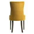 thumbnail image 6 of Newboti Furniture Yellow and Espresso Tufted Back Side Chairs (Set of 2) 29384, 6 of 6