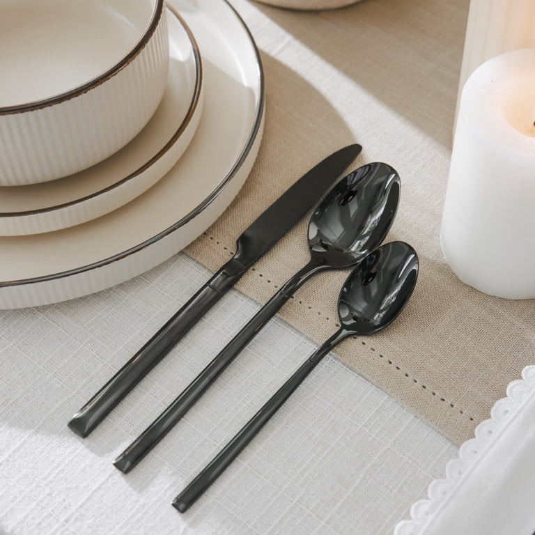 Thyme & Table Arden Matte Black 20-Piece Flatware Set photo 6
