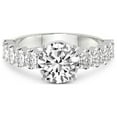 thumbnail image 3 of 5 Carat IGI Certified Round Shape Lab Grown Diamond Engagement Ring | 14K White Gold |Danica Side Oval Diamond Eternity Diamond Ring | FG-VS1-VS2 Quality Friendly Diamonds, 3 of 4
