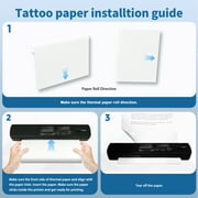 Thermal Printer, Wireless Printer Support US Letter & A4 for Travel, Inkless Portable Compatible with Ios Android Laptop for Home Car Office