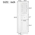 thumbnail image 2 of Tall Bathroom Floor-Standing Storage Cabinet with Drawers and Adjustable Shelves, Floor Cabinet Multifunctional Bathroom Storage Organizer Rack Stand for Bathroom, 2 of 15