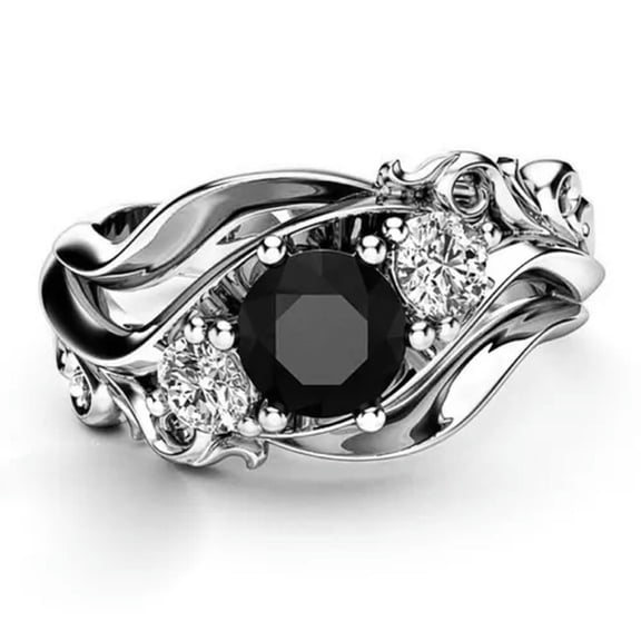 Charm Jewelry Women 925 Silver,Gold Plated Ring Anniversary Gift Sz 6-10
