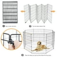 thumbnail image 3 of SuperDeal 36" 8 Panels Pet Playpen Dog Fence Exercise Cage Metal Folding, 3 of 10
