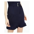 thumbnail image 3 of City Studio Womens Textured Ruffled Fit & Flare Dress, Blue, Juniors, 3, 3 of 4