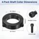 thumbnail image 3 of Conjuntos de anillos de eje de doble división de 1-7/8" en paquetes de 4 para uso automotriz e industrial, 3 of 6