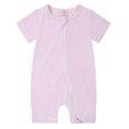 thumbnail image 3 of WIBACKER Baby Boys Girls Bamboo Viscose Romper, 2 Way Zipper Short Sleeve Jumpsuits, Sleep and Play 0-24 Months, 3 of 12