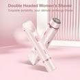 thumbnail image 2 of Bald Cat Razor for Women - Bald Cat Razor Bikini Trimmer, Woman Bald Cat Razor, Comfort 2 in 1 Electric Lady Shaver, Dual Head Electric Razor for Women Painless Leg Shaver Hair Remover (Pink), 2 of 9