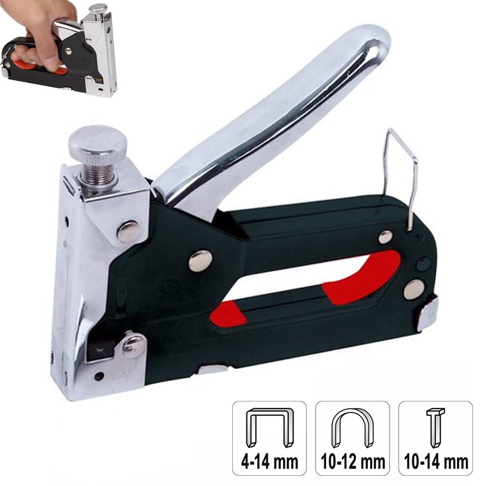Heavy Duty 3 in 1 Hand Staple Gun Tacker Wood Upholstery Staples Nail