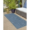 thumbnail image 4 of Rugs.com Outdoor Solid Collection Rug – 8 Ft Runner Blue Flatweave Rug Perfect For Hallways, Entryways, 4 of 8