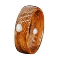 thumbnail image 4 of Koa Wood Domed Band Rings Domed Hawaiian Jewelry Unisex For Men and Women Anillo Para Hombres y Mujeres 8mm, 4 of 6