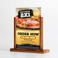 thumbnail image 6 of M&T Displays Classic Desktop Menu Sign Holder with Acrylic U Type Pocket (Dark Wood, 8.5x11) (2 Pack), 6 of 8