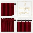 Red Velvet Curtains & Drapes for Bedroom, Room Darkening Curtains 63 ...