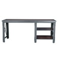 thumbnail image 2 of Duramax Weston 72" Industrial Metal & Wood Desk with Shelves, 2 of 10