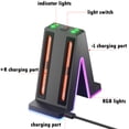 thumbnail image 3 of Base de carga de 4 unidades para mandos Joy-Con con iluminación RGB para la consola Switch 2, 3 of 6