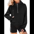 thumbnail image 2 of Sudaderas con Capucha para Mujer Sudaderas Forro Sudaderas de Entrenamiento de Moda de Otoño Chaquetas de Invierno Suéteres de Gran Tamaño Camisetas Ropa 2025 Negro XL, 2 of 8