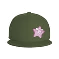 thumbnail image 2 of ZICANCN Pink Starfish Rose Baseball Caps, Trucker Hats for Men And Women, Adjustable Breathable Flat Caps, Moss Green, 2 of 8