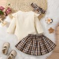 thumbnail image 7 of HCNTES Baby Girl Clothes Winter Toddler Girls Clothes Fall Winter Outfit Sets, Baby Girl Ruffle Sleeve Crew Neck Solid Stretch 12 18 24 Months 2T 3T 4T 2 Pcs Party Wear, 7 of 7