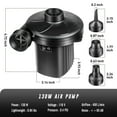 thumbnail image 4 of EJAEE 130W Electric Air Pump with 3 Nozzles– Fast Inflation for Small Airtight Inflatables, 4 of 8