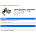 thumbnail image 2 of Ignition Lock Cylinder - Compatible with 1974 - 1985 Dodge Ramcharger 1975 1976 1977 1978 1979 1980 1981 1982 1983 1984, 2 of 2