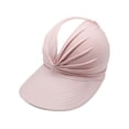thumbnail image 2 of Cutuoiiu Women's Twisted Knot Hollow Top Sun Visor Hat Ponytail Friendly Stretch Open Top Cap Lightweight Outdoor Sun Hat for Beach Golf Running Travel, 2 of 7